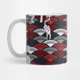 JK Waves in Red Mug